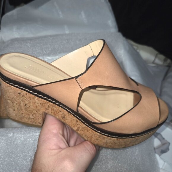 Jimmy Choo Nixie Cork slide on wedge sandals - Picture 1 of 10